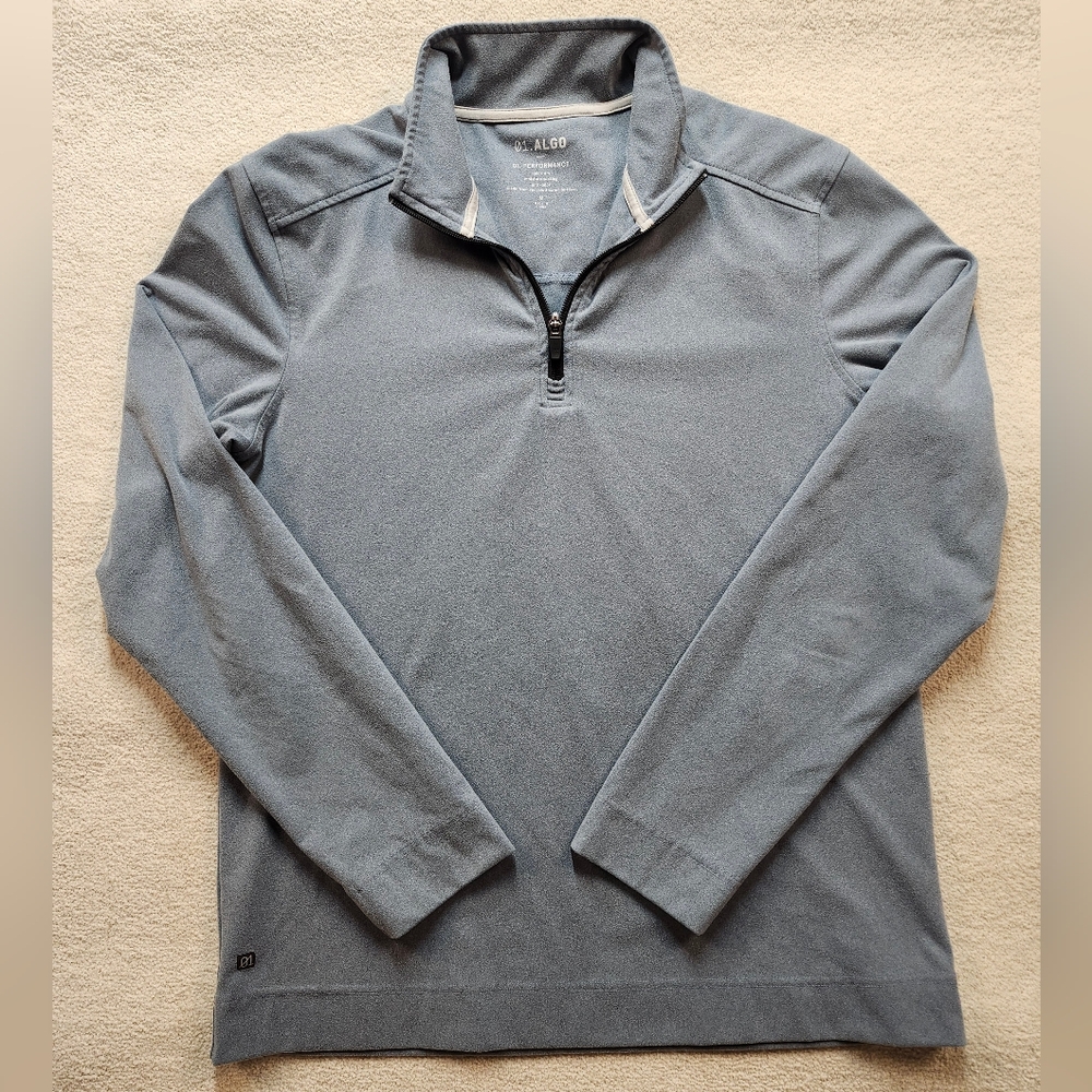 01 Algo Performance Shirt Men M Gray Long Sleeve Tee UPF 50+ Outdoor Hiking